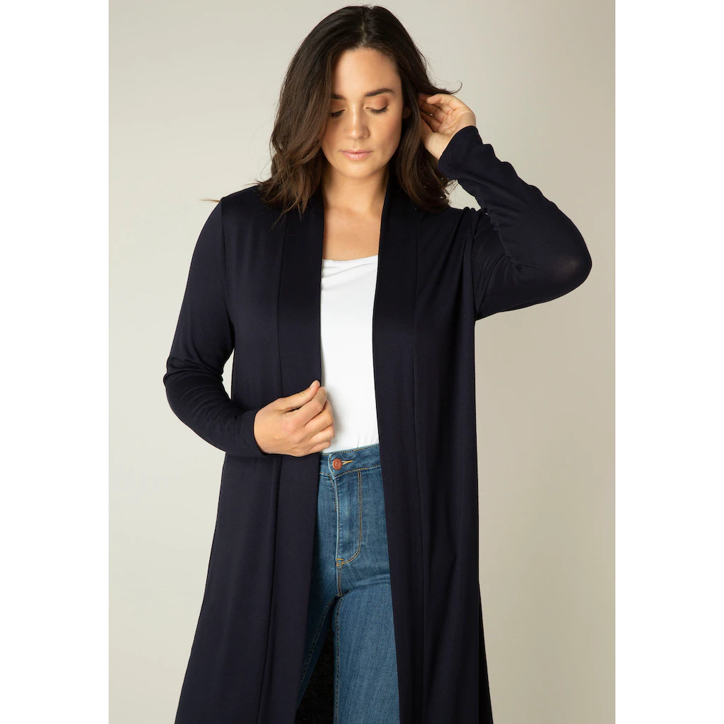 Base Level Curvy Longstrickjacke »Ayla Long« Figurumspielende weiche Strickqualität Begrenzte Freigabe