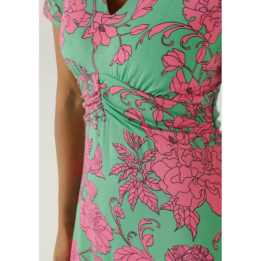 Aniston SELECTED Sommerkleid mit abstrakten Blüten- und Blätterdruck - NEUE KOLLEKTION Letzte 3 Tage