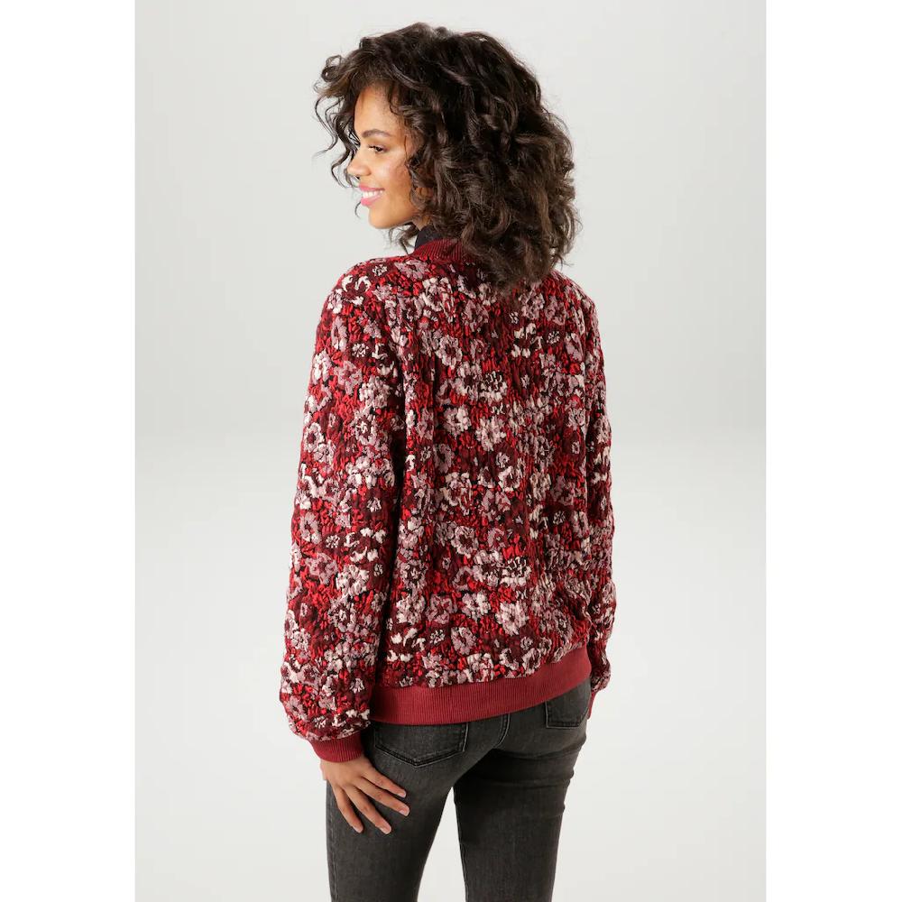 Aniston CASUAL Blouson mit kunstvollem Blumenmuster - jedes Teil ein Unikat Bis zu 50% Rabatt