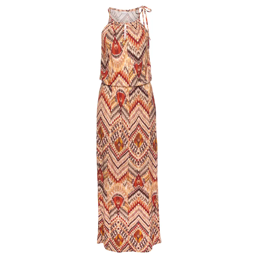LASCANA Maxikleid mit modischem Ausschnitt im Ethnoprint Sommerkleid Strandkleid Bis zu 65% Rabatt