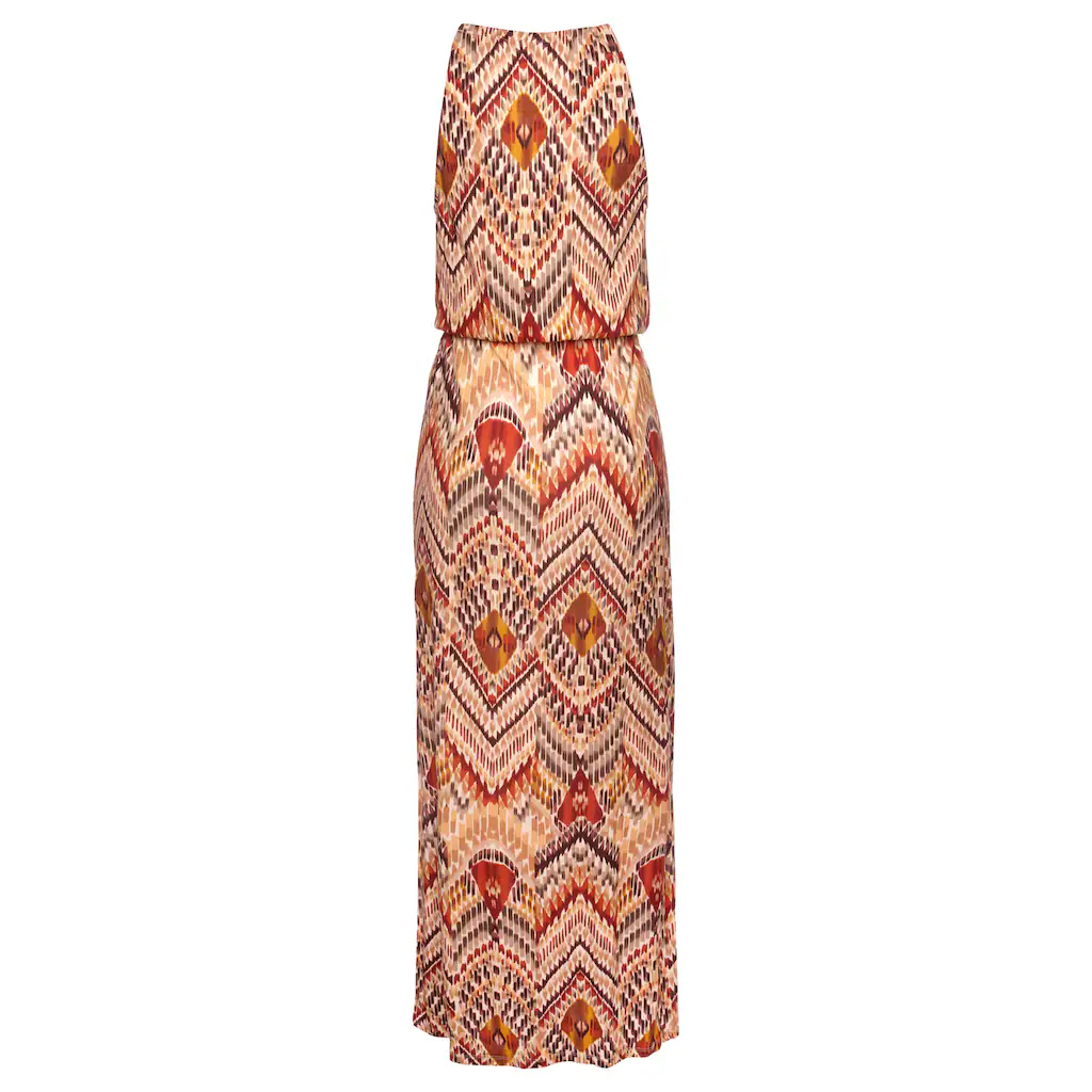 LASCANA Maxikleid mit modischem Ausschnitt im Ethnoprint Sommerkleid Strandkleid Bis zu 65% Rabatt