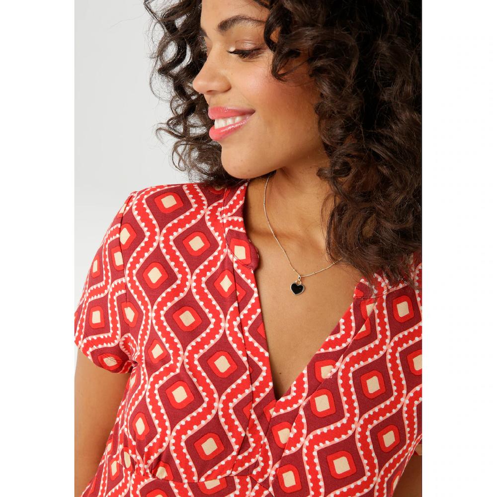 Aniston CASUAL Sommerkleid mit farbharmonischem Retro-Druck - NEUE KOLLEKTION Super Rabatt