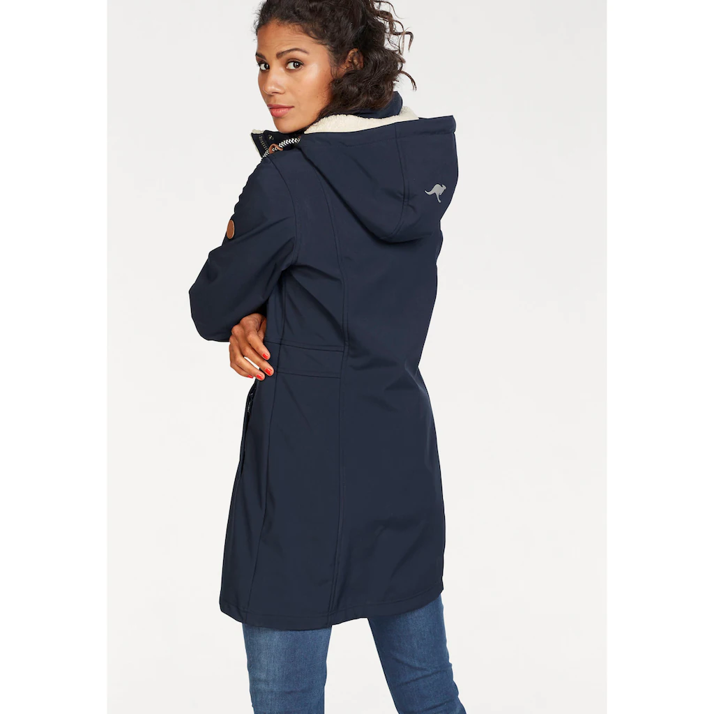 KangaROOS Softshelljacke mit Kapuze figurbetonte Passform normaler Schnitt mit abnehmbarer Kapuze Clearance-Verkauf