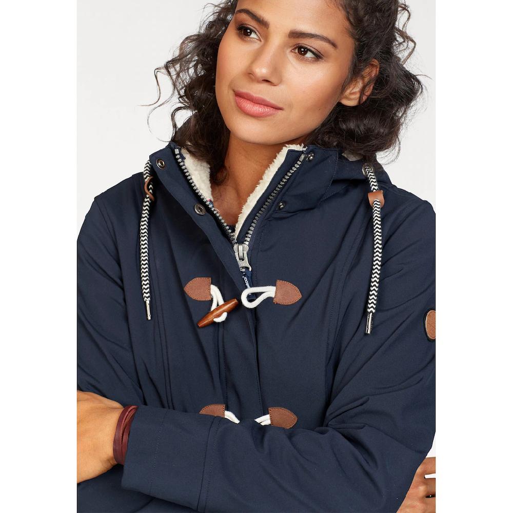 KangaROOS Softshelljacke mit Kapuze figurbetonte Passform normaler Schnitt mit abnehmbarer Kapuze Clearance-Verkauf