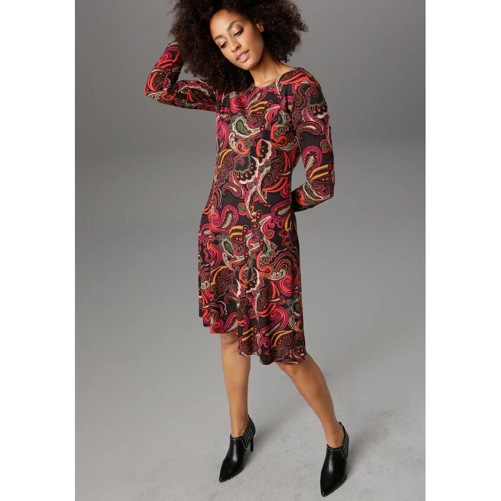 Aniston SELECTED Jerseykleid Paisley-Druck in satten Farben Begrenzt auf 3 Tage