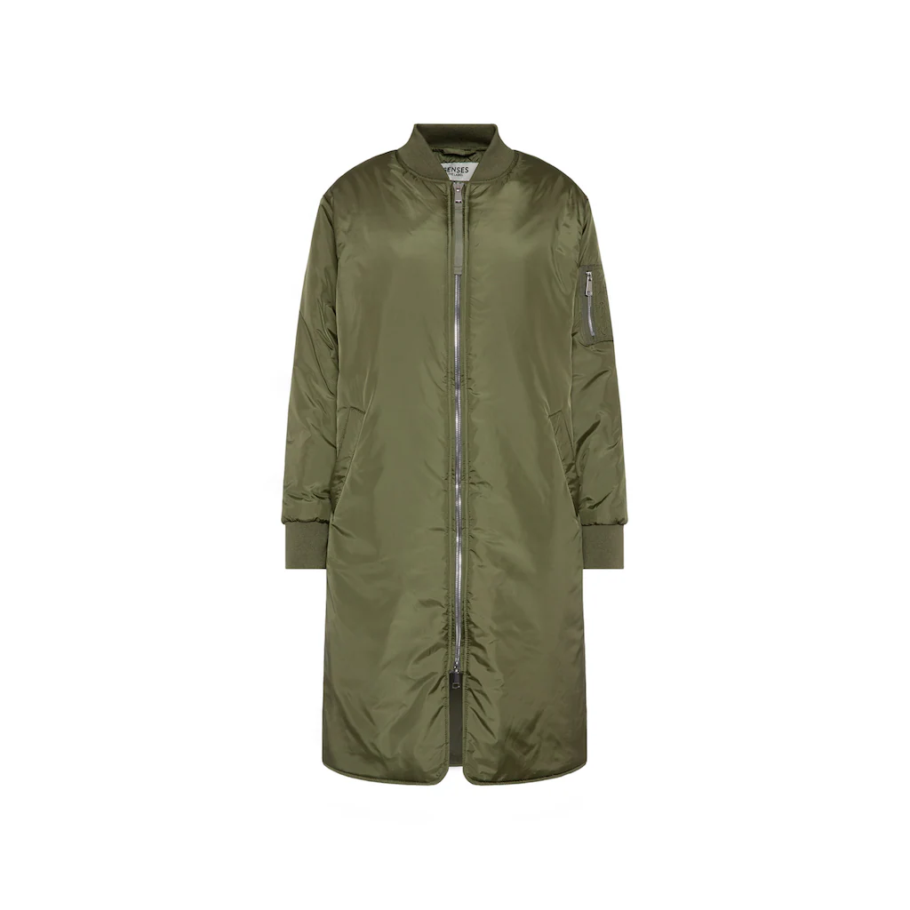 SENSES.THE LABEL Langjacke ohne Kapuze mit Two-Way-Zipper 2025