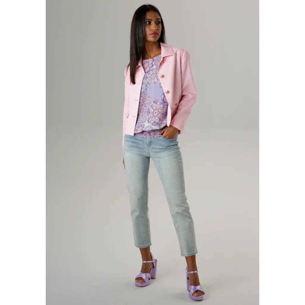Aniston SELECTED Kurzblazer mit rosegoldfarbenen Knöpfen Hotsell