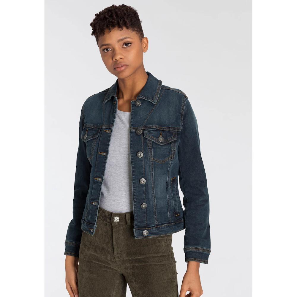 Arizona Jeansjacke aus Baumwollmischung figurbetont in Stretch-Qualität Günstiger Verkauf