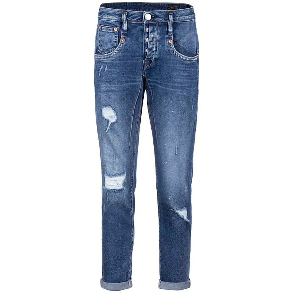 Herrlicher 7/8-Jeans »Shyra Cropped Denim Comfort« mit halb verdeckter Knopfleiste Fabrikverkauf