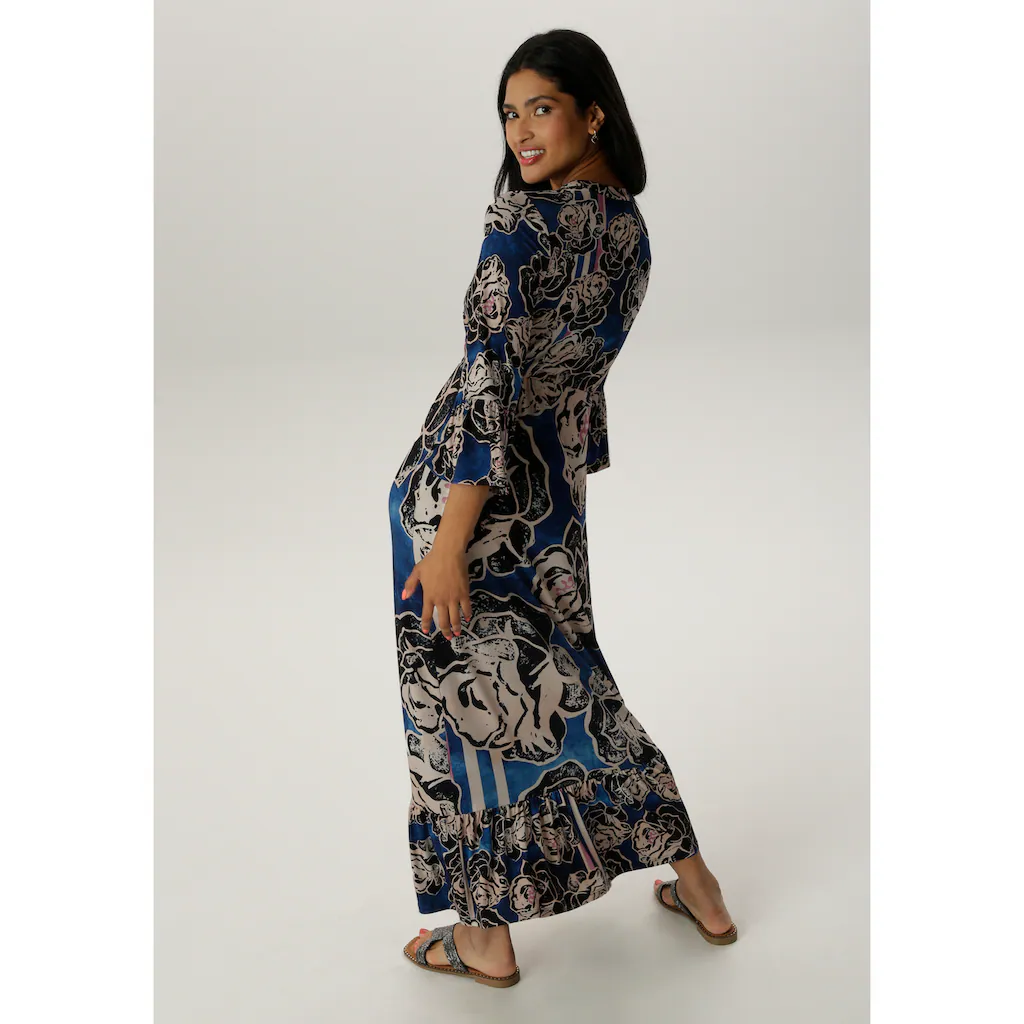 Aniston SELECTED Maxikleid mit Volant an den 3/4-langen Ärmeln und am Saum - NEUE KOLLEKTION Meist gekauft