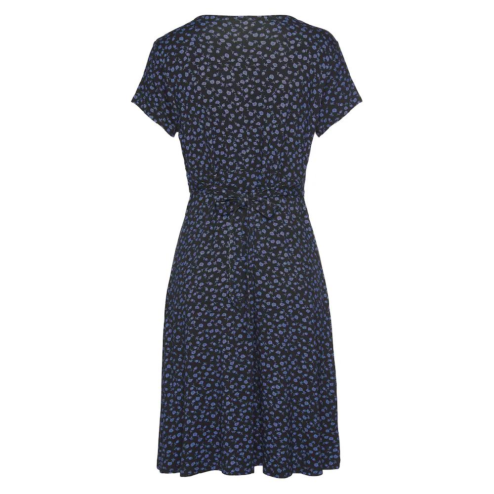 Vivance Jerseykleid mit Blümchenprint und V-Ausschnitt figurschmeichelndes Sommerkleid Fabrikpreis