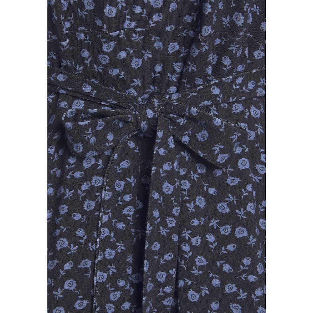Vivance Jerseykleid mit Blümchenprint und V-Ausschnitt figurschmeichelndes Sommerkleid Fabrikpreis