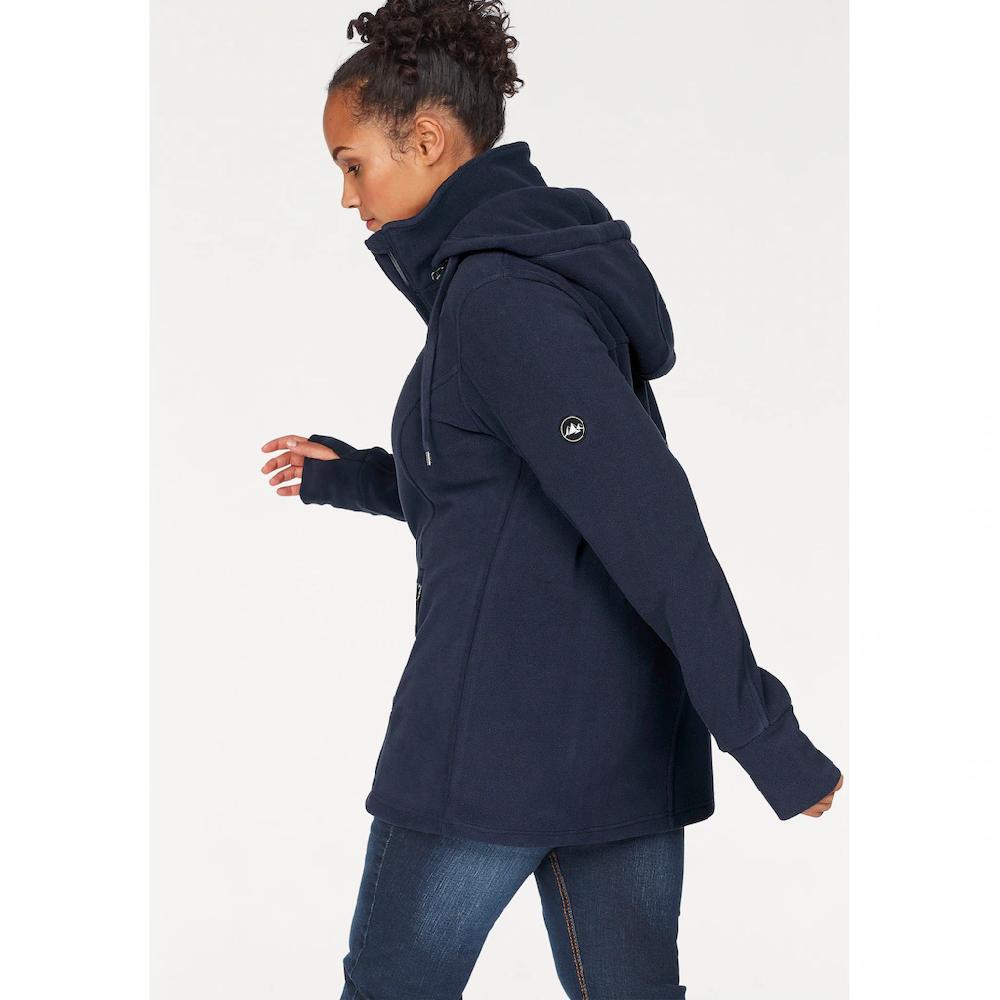 Polarino Fleecejacke mit Kapuze für kalte Tage aus Fleece sportlicher Stil atmungsaktiv Exklusivangebot