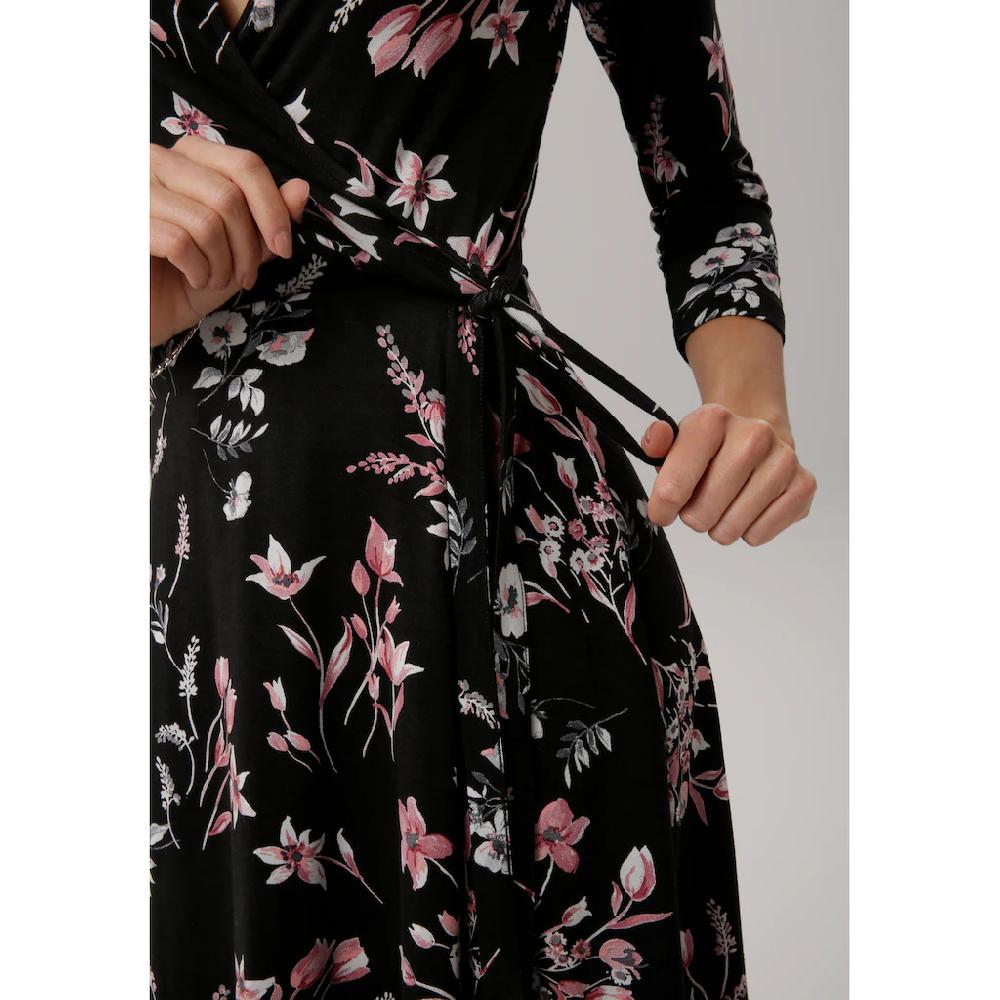 Laura Scott Jerseykleid figurbetonter Schnitt geblümtes Design aus Single Jersey Weihnachtsangebot