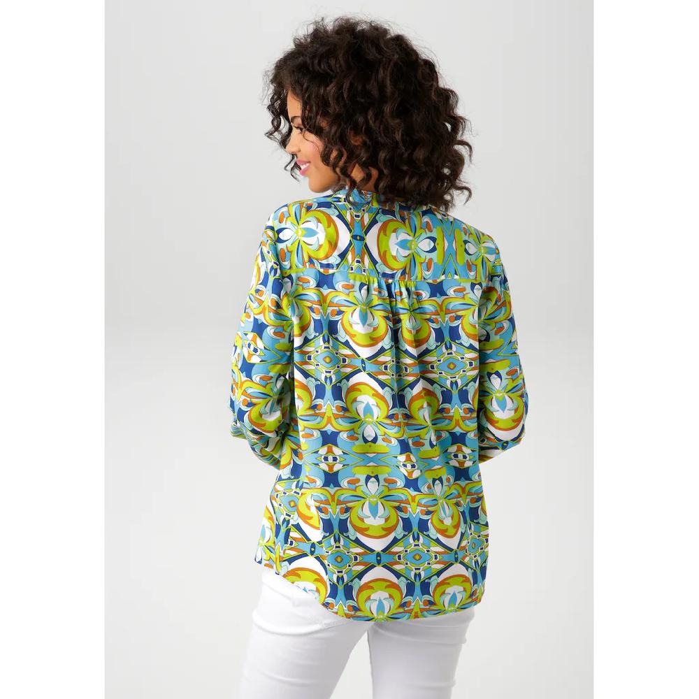 Aniston CASUAL Schlupfbluse mit extravagantem grafischen Druck - NEUE KOLLEKTION Blitzangebot