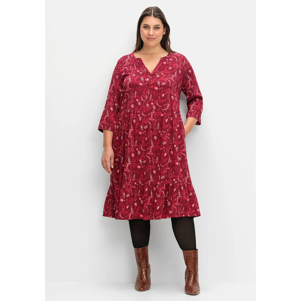 Sheego A-Linien-Kleid »Große Größen« mit 3/4-Ärmeln Saisonale Angebote