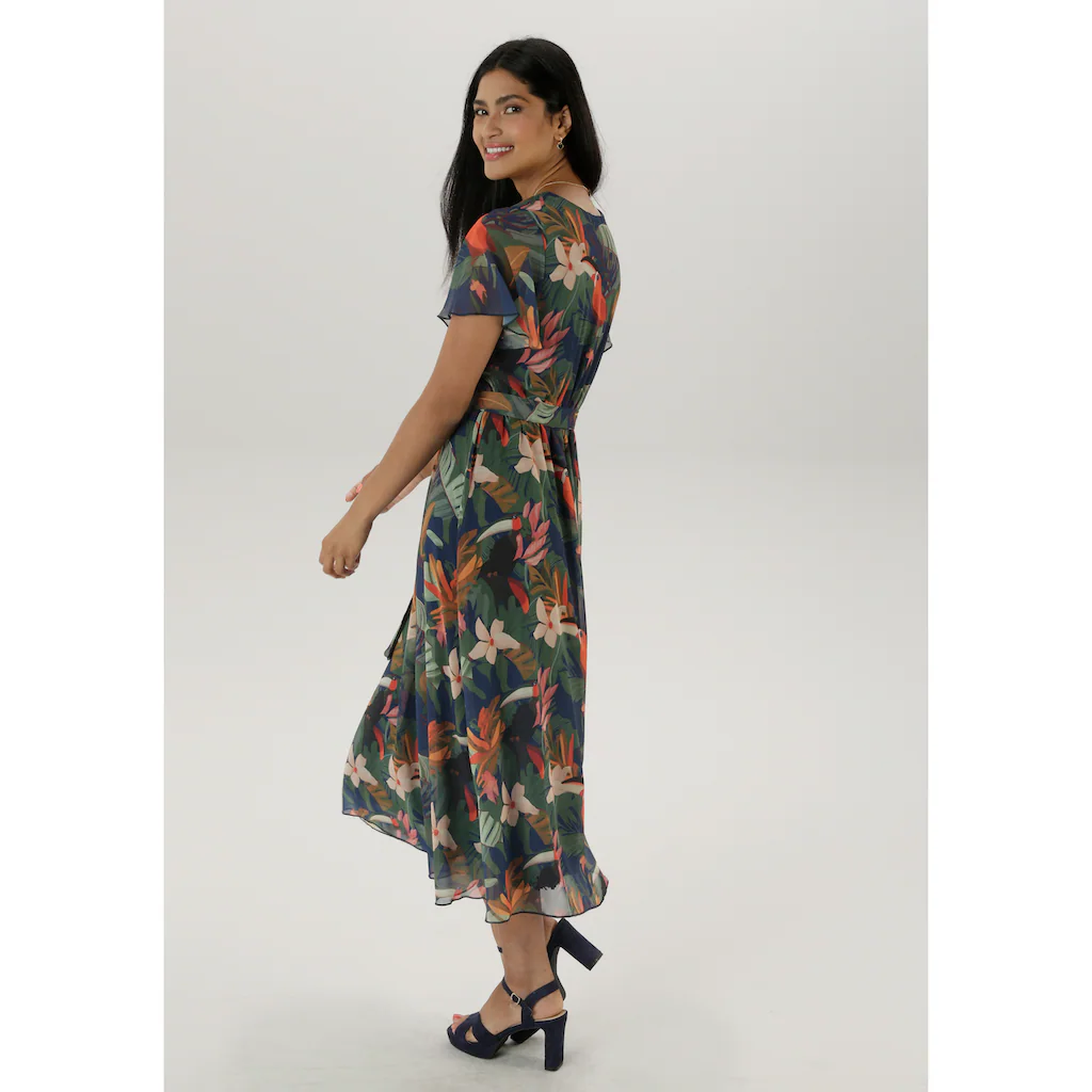 Aniston SELECTED Wickelkleid mit blickdichtem Jerseyfutter - NEUE KOLLEKTION JETZT KAUFEN