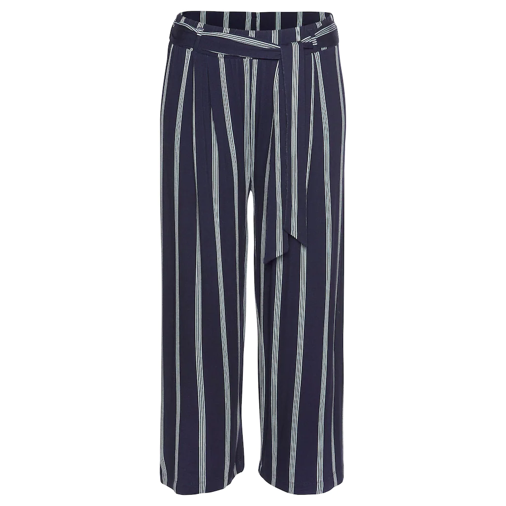 LASCANA Culotte (mit Bindegürtel) in Paperbag-Form luftige Jerseyhose casual Neueste Stile