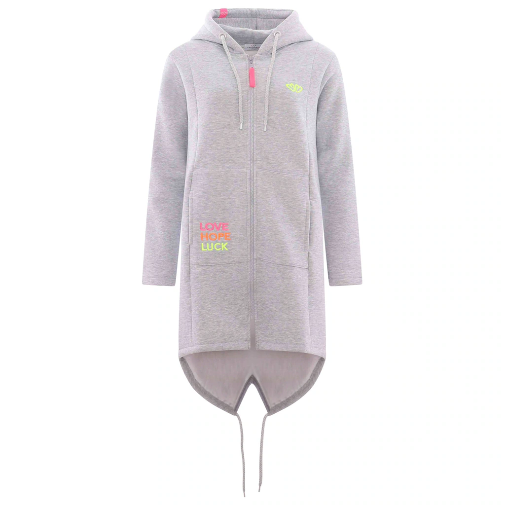 Zwillingsherz Kapuzensweatjacke mit Kapuze Rückenprint und kleinere Frontprints Bis zu 50% Rabatt