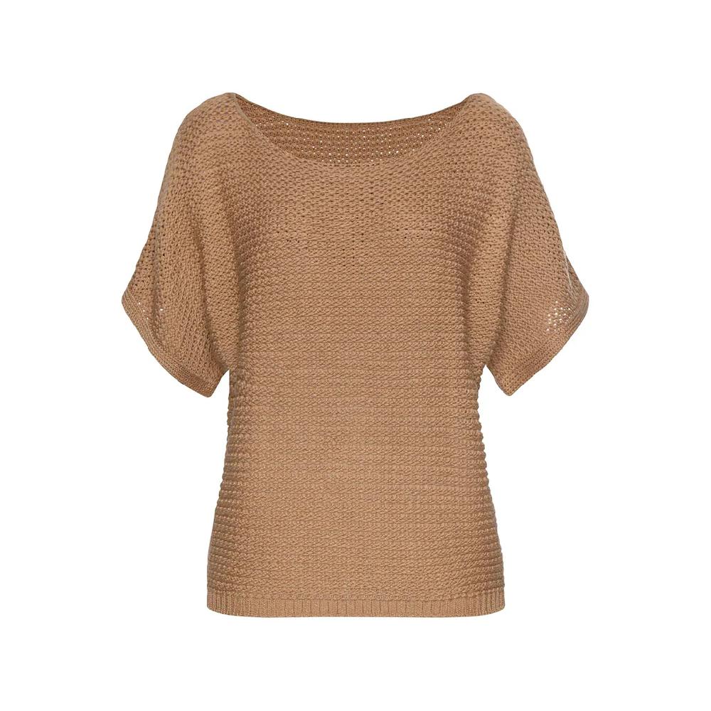 LASCANA Kurzarmpullover in luftigem Ajourstrick Strickpullover sommerlich zollfrei