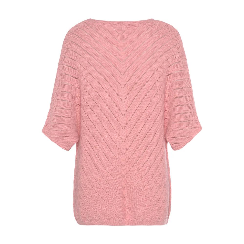 LASCANA Ajourpullover mit kurzen Ärmeln lockerer Strickpullover aus Baumwolle Rabatte dieses Monats