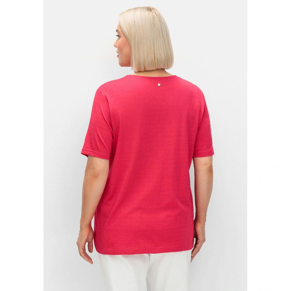 Sheego T-Shirt »Große Größen« mit doppellagigem Vorderteil Outlet
