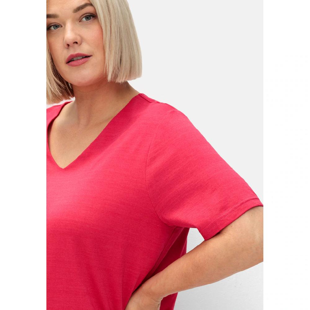 Sheego T-Shirt »Große Größen« mit doppellagigem Vorderteil Outlet