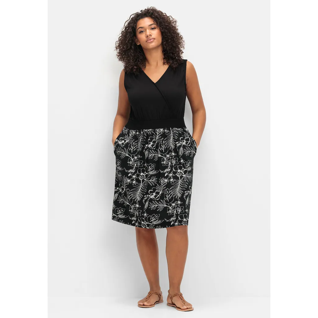 Sheego Jerseykleid »Große Größen« in Wickeloptik mit Cut-out hinten Exklusivangebot