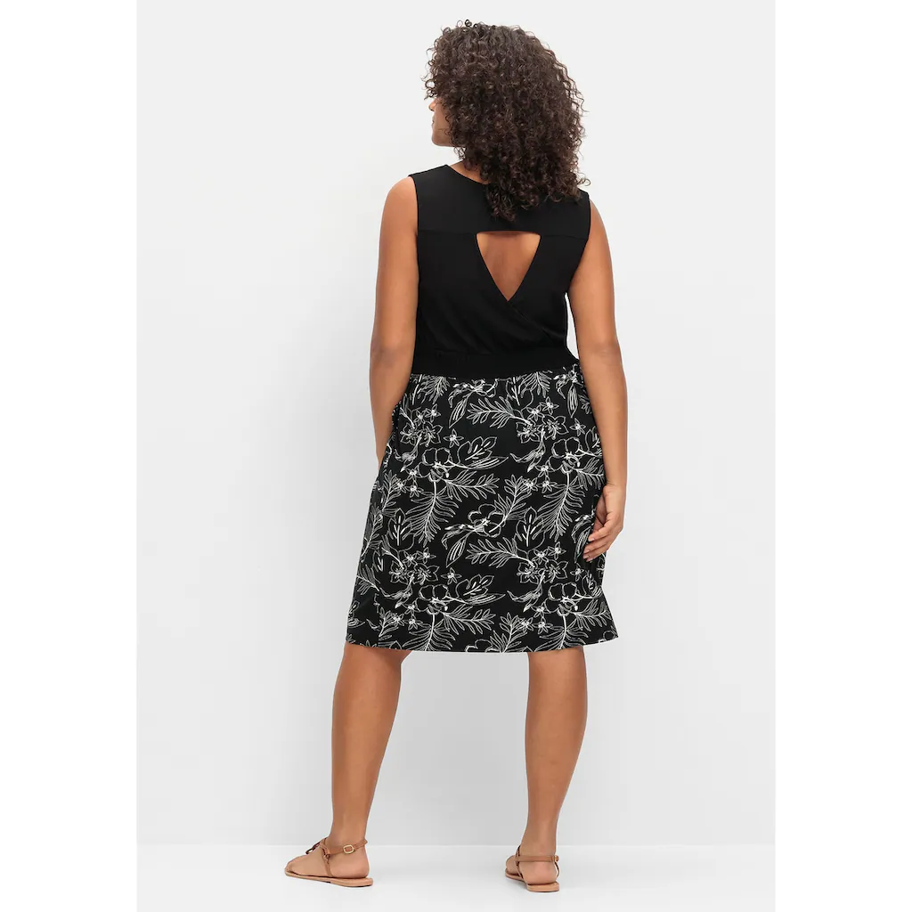 Sheego Jerseykleid »Große Größen« in Wickeloptik mit Cut-out hinten Exklusivangebot