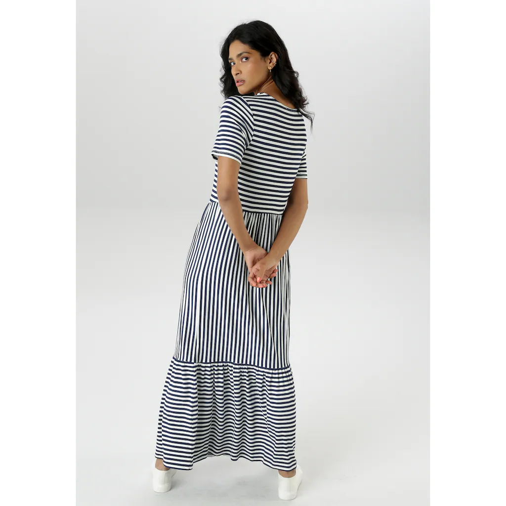 Aniston SELECTED Sommerkleid im gestreiften Design für einen zeitlos schönen Look - NEUE KOLLEKTION Zeitlich begrenztes Angebot