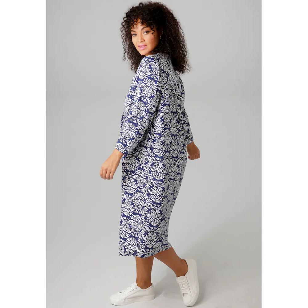 Aniston PLUS Sommerkleid mit farbharmonischem graphischem Druck - NEUE KOLLEKTION Blitzangebot