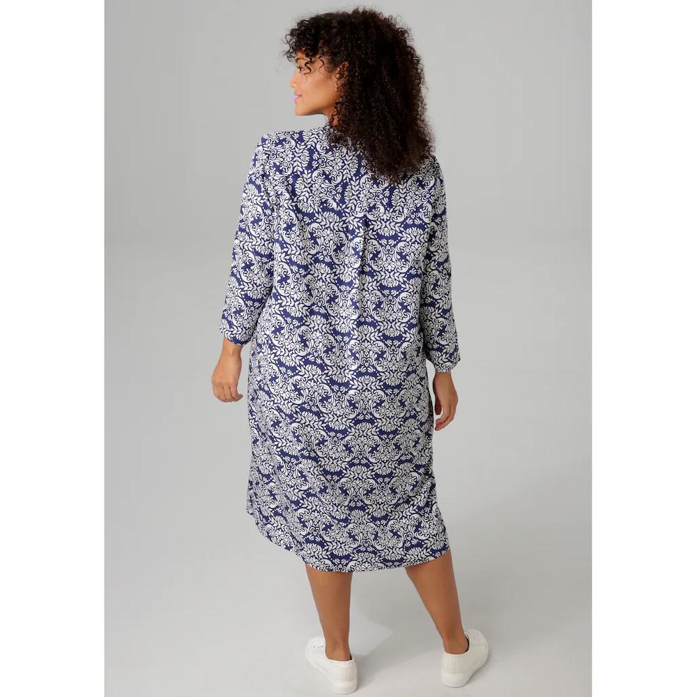 Aniston PLUS Sommerkleid mit farbharmonischem graphischem Druck - NEUE KOLLEKTION Blitzangebot