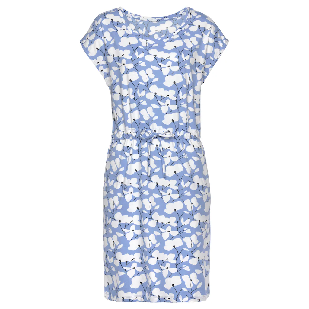 Beachtime Jerseykleid mit Blumenmuster und Taschen Sommerkleid aus Baumwoll-Mix Neuheiten