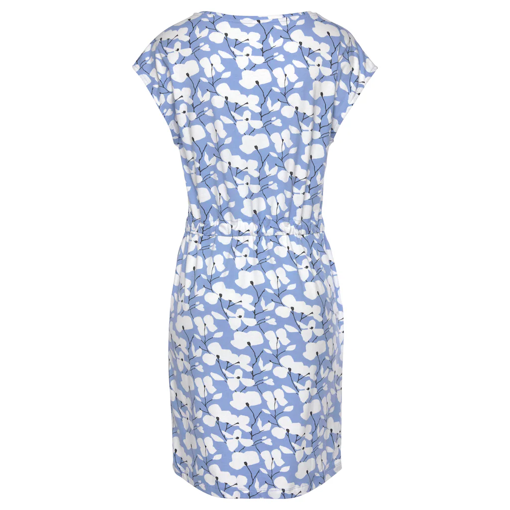 Beachtime Jerseykleid mit Blumenmuster und Taschen Sommerkleid aus Baumwoll-Mix Neuheiten