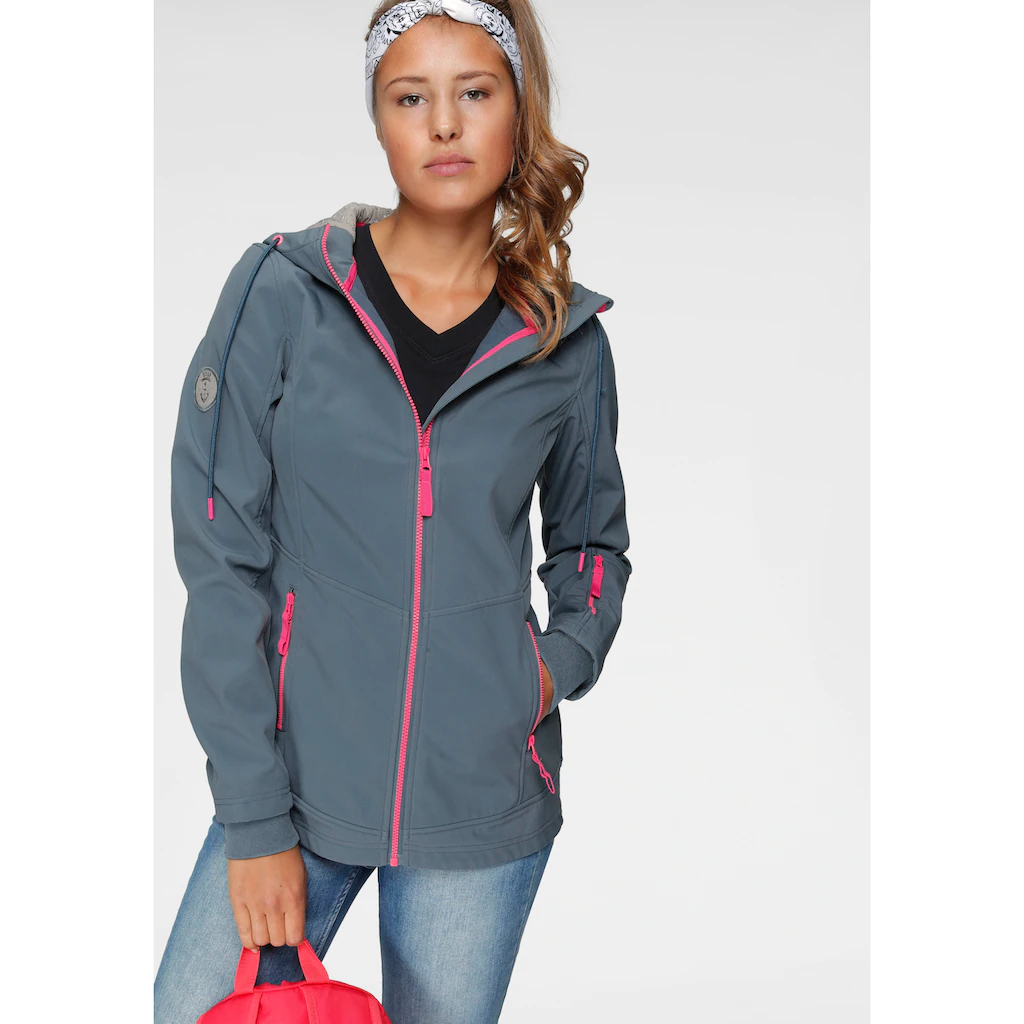 Ocean Sportswear Softshelljacke »aus recyceltem Polyester« mit Kapuze atmungsaktiv wasserabweisend windabweisend Tägliche Deals