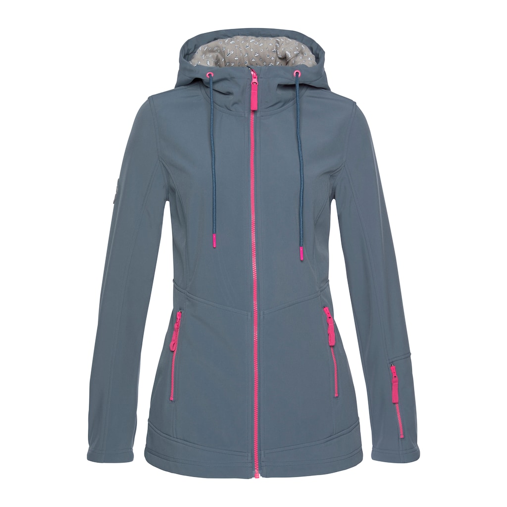 Ocean Sportswear Softshelljacke »aus recyceltem Polyester« mit Kapuze atmungsaktiv wasserabweisend windabweisend Tägliche Deals