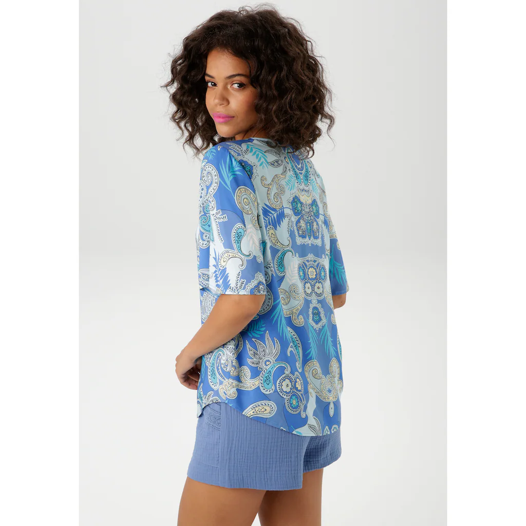 Aniston CASUAL Schlupfbluse mit großflächigem Paisley-Muster - NEUE KOLLEKTION Begrenzte Freigabe