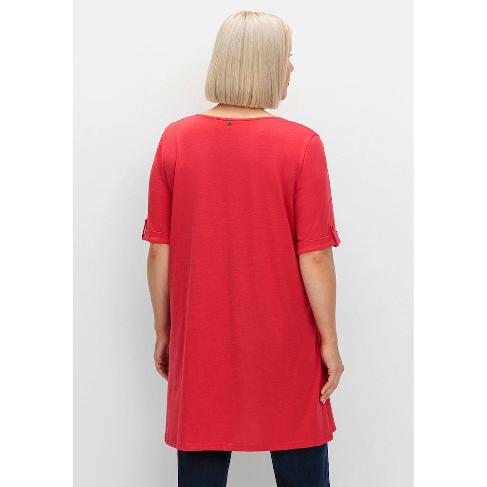 Sheego Longshirt »Große Größen« mit geschlitztem Ausschnitt Discount Store für neue Produkte