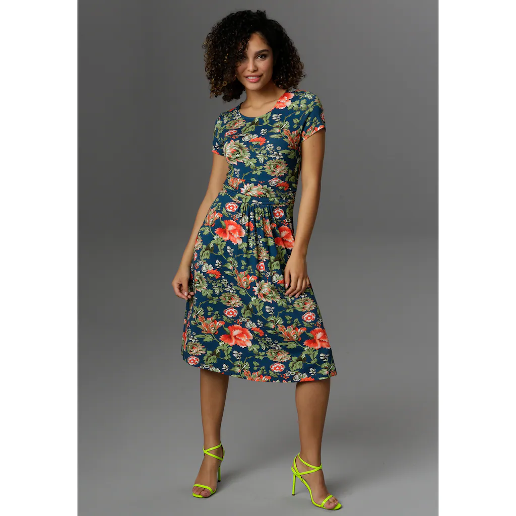 Aniston CASUAL Sommerkleid mit farbenfrohem Blumendruck Clearance-Verkauf