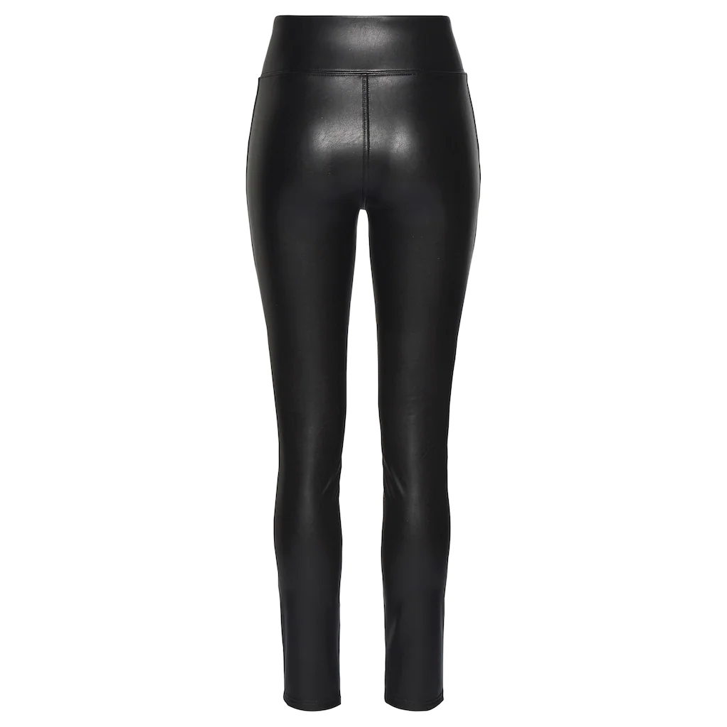LASCANA Leggings in Lederoptik mit Reißverschlüssen Loungewear Online