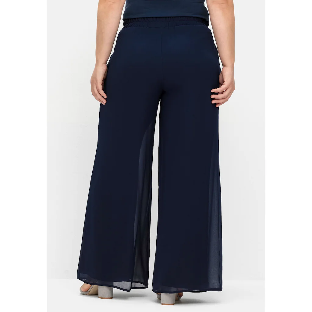Sheego Schlupfhose »Große Größen« mit Chiffon im Lagenlook gefüttert Fabrik Onlineshop