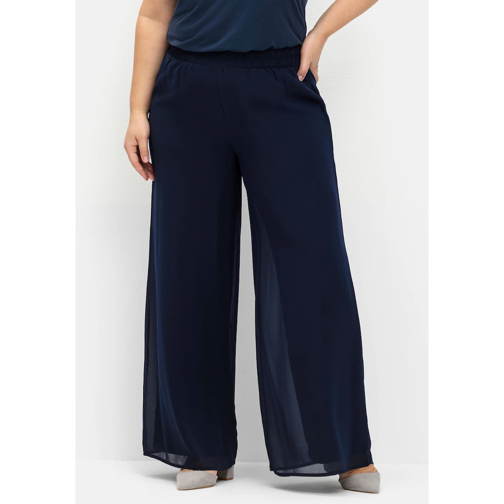 Sheego Schlupfhose »Große Größen« mit Chiffon im Lagenlook gefüttert Fabrik Onlineshop