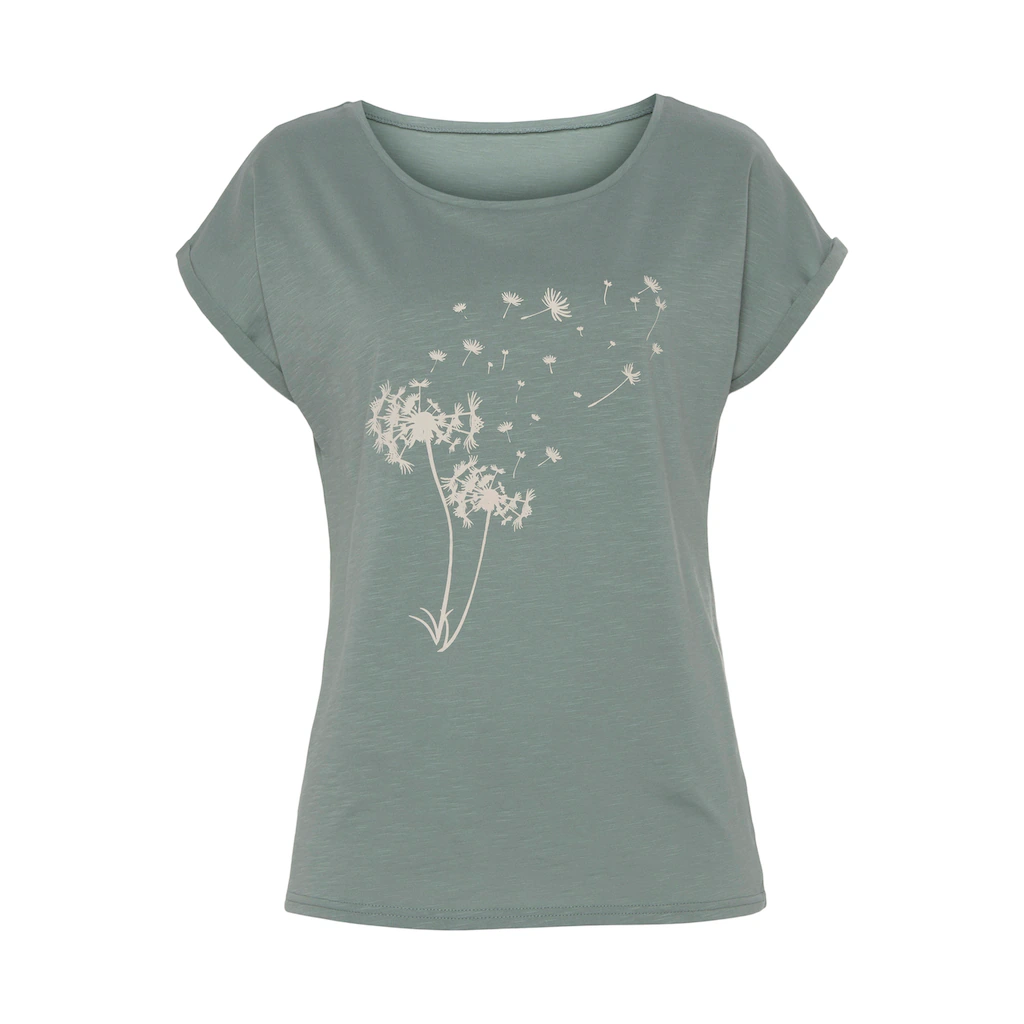Vivance T-Shirt »mit Frontdruck "Pusteblume"« aus weicher Baumwoll-Qualität Fabrikpreis
