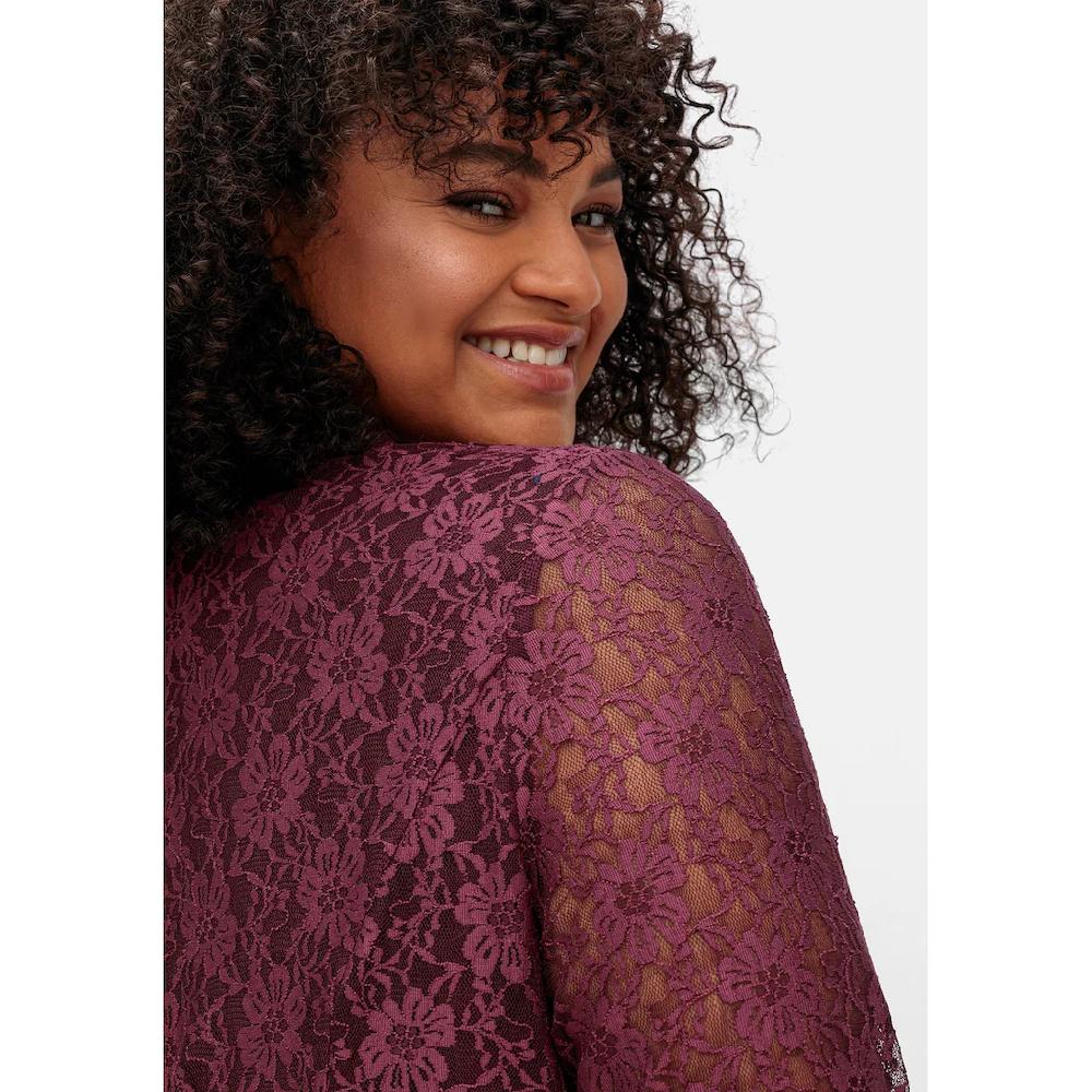 Sheego Abendkleid »Große Größen« mit Spitzenoberteil und Chiffonrock Sonderangebot