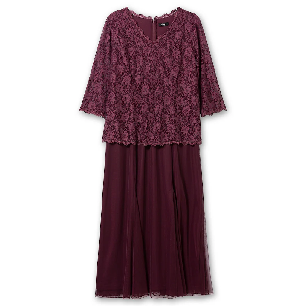Sheego Abendkleid »Große Größen« mit Spitzenoberteil und Chiffonrock Sonderangebot