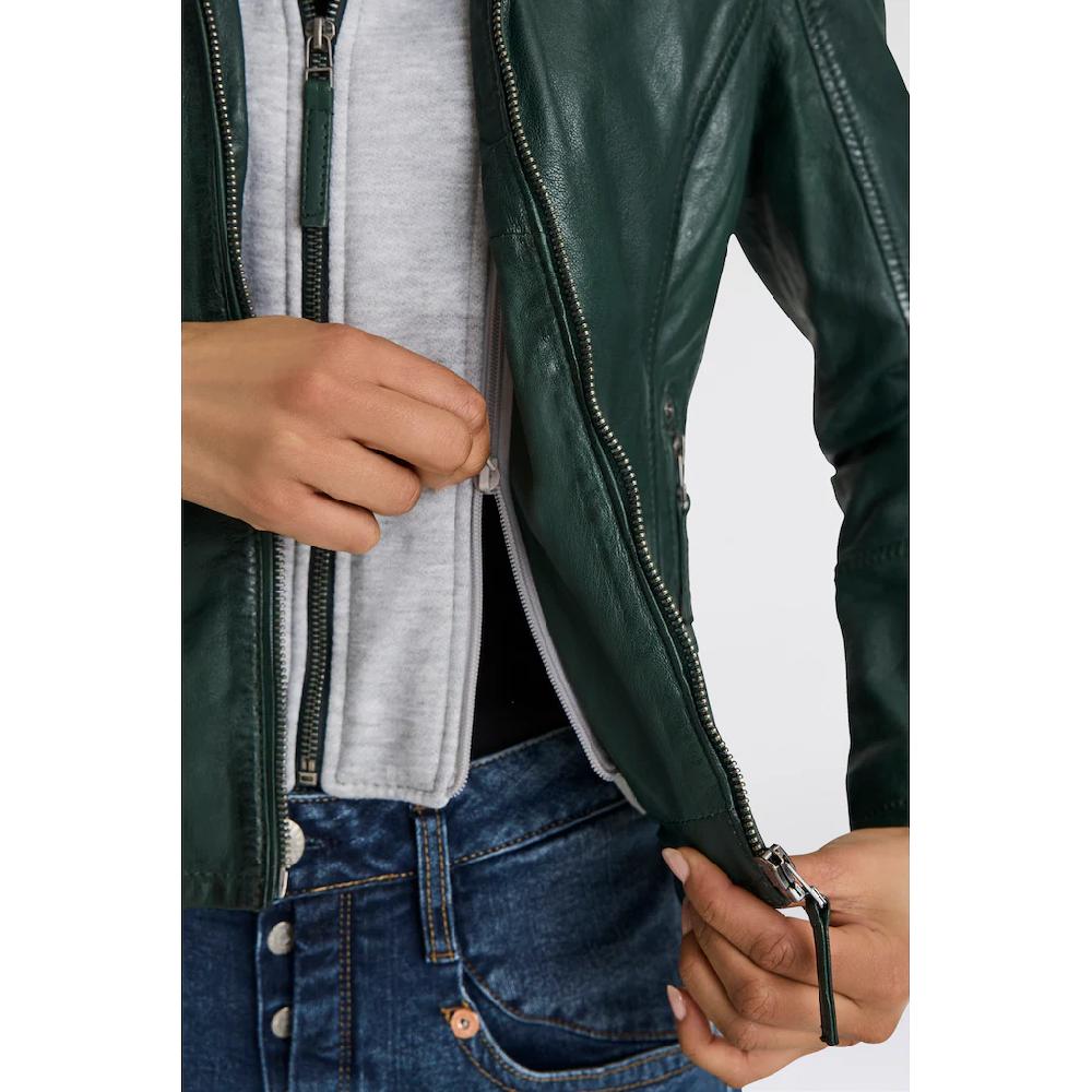 Mauritius Lederjacke »Nola LEGV« mit Kapuze mit abnehmbarer Jersey-Kapuze Großer Ausverkauf