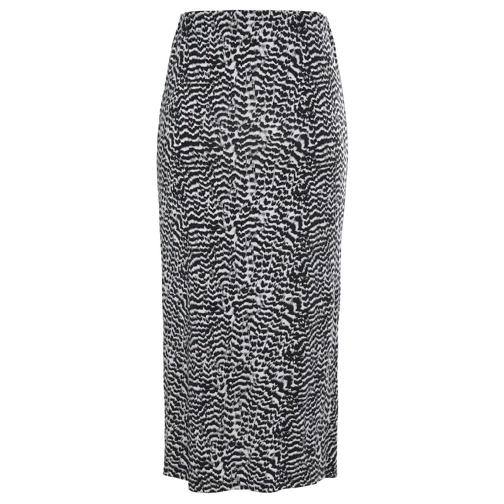 Vivance Midirock mit seitlicher Raffung und Schlitz Jerseyrock in Animalprint Flash Sale