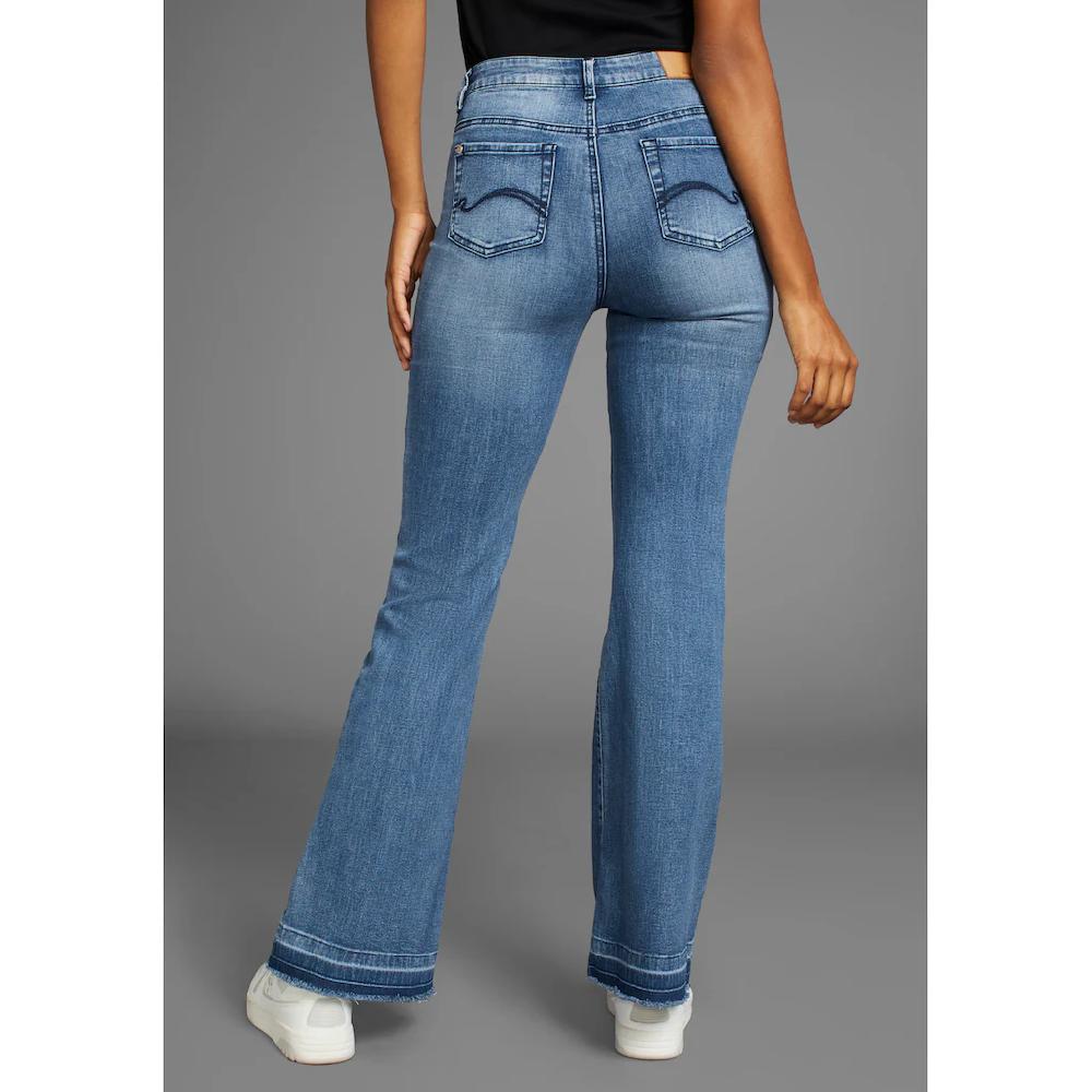 KangaROOS Weite Jeans Flare Weite Jeans High Waist Online Shopping