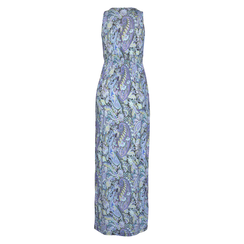 LASCANA Maxikleid mit Paisleydruck und verstellbarem Ausschnitt Sommerkleid Lagerräumung