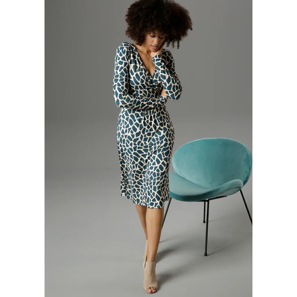 Aniston SELECTED Jerseykleid mit farbigem animal-print Heißer Verkauf